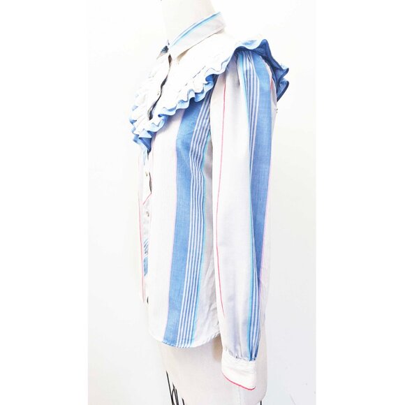 Vintage KENNY ROGERS Women's Cowgirl Western Prairie Shirt Blouse Ruffles - Picture 5 of 7